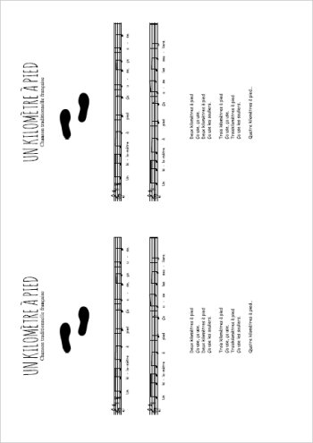 Un kilomètre à pied Partition gratuite